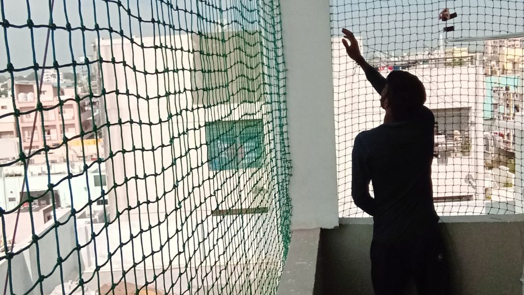 Balcony Bird Safety Nets Fixing Near Me, Balcony Safety Nets Charges, Balcony Safety Nets Online Price in Mysore.